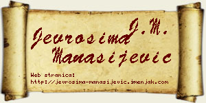 Jevrosima Manasijević vizit kartica